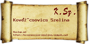 Kovácsovics Szelina névjegykártya